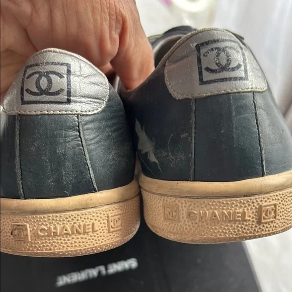 CHANEL Black Sneakers with Gum Sole - Picture 2 of 5